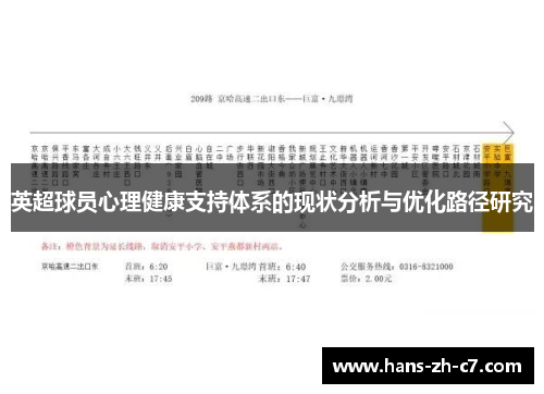 英超球员心理健康支持体系的现状分析与优化路径研究