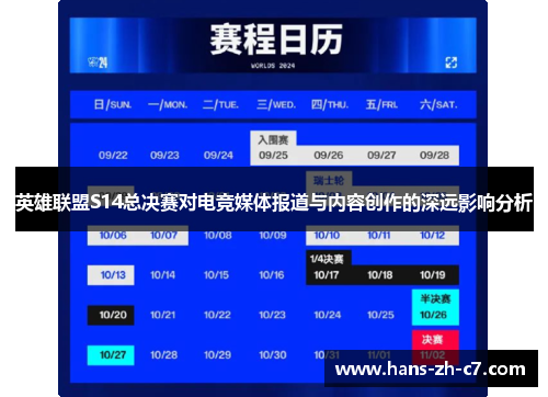 英雄联盟S14总决赛对电竞媒体报道与内容创作的深远影响分析